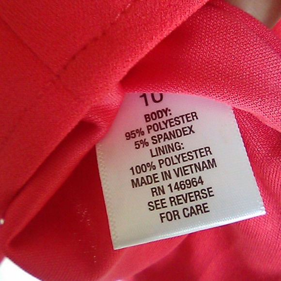 Roz & Ali orangish red cocktail dress sz 10 - Picture 7 of 11